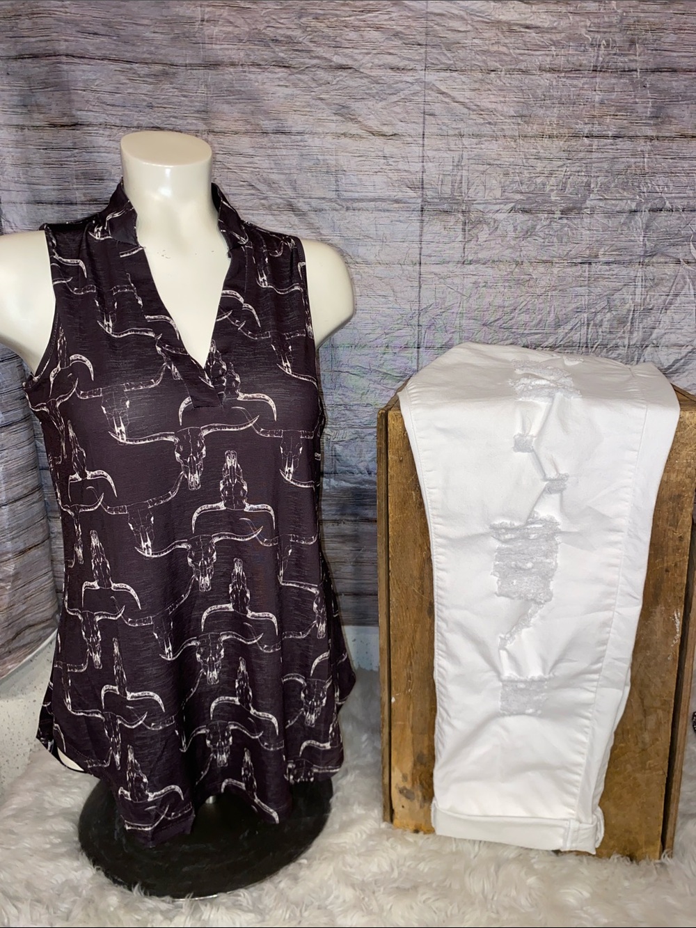 Cowgirl Hardware Western Print Tank Top